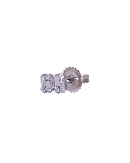 SUZANNE KALAN | Shimmer Stud Earrings | Baguette-Cut and White Diamond