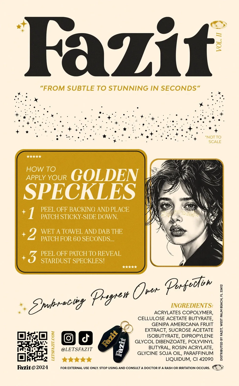 The Gold Stardust Speckles Makeup Patches by Fazit
