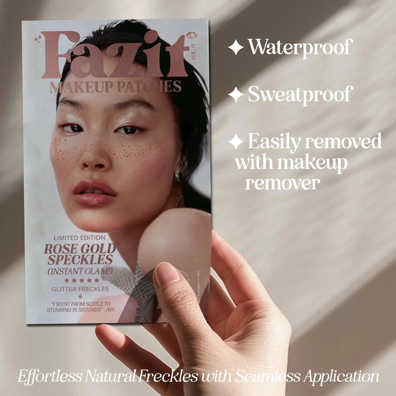 The Rose Gold Stardust Speckles Makeup Patches by Fazit