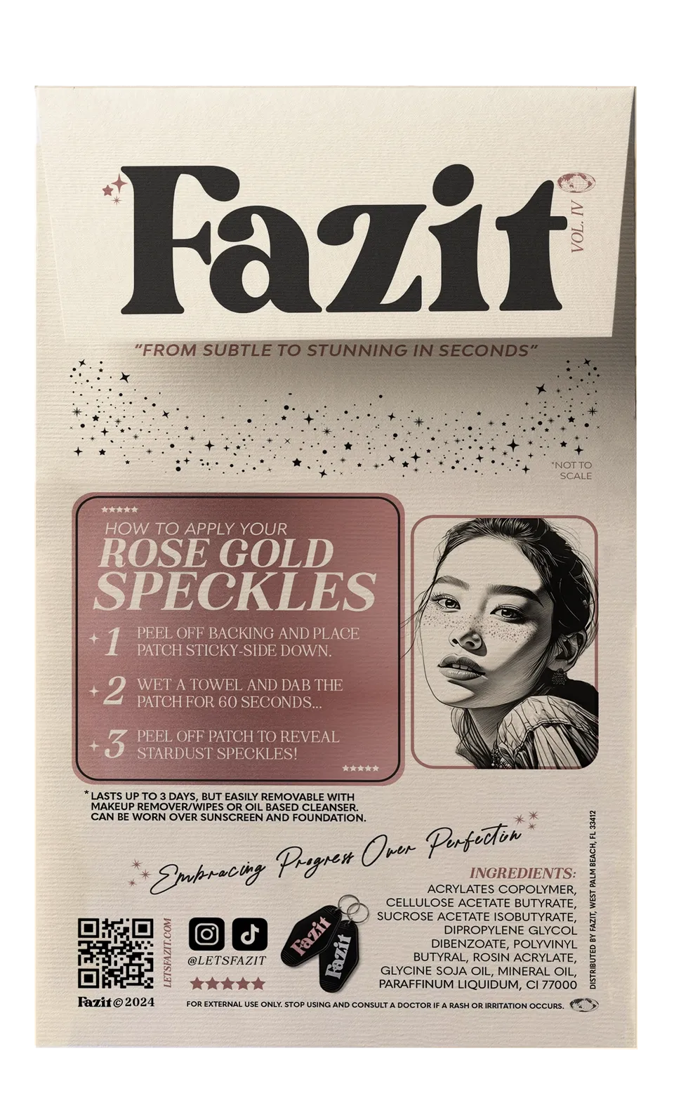 The Rose Gold Stardust Speckles Makeup Patches by Fazit