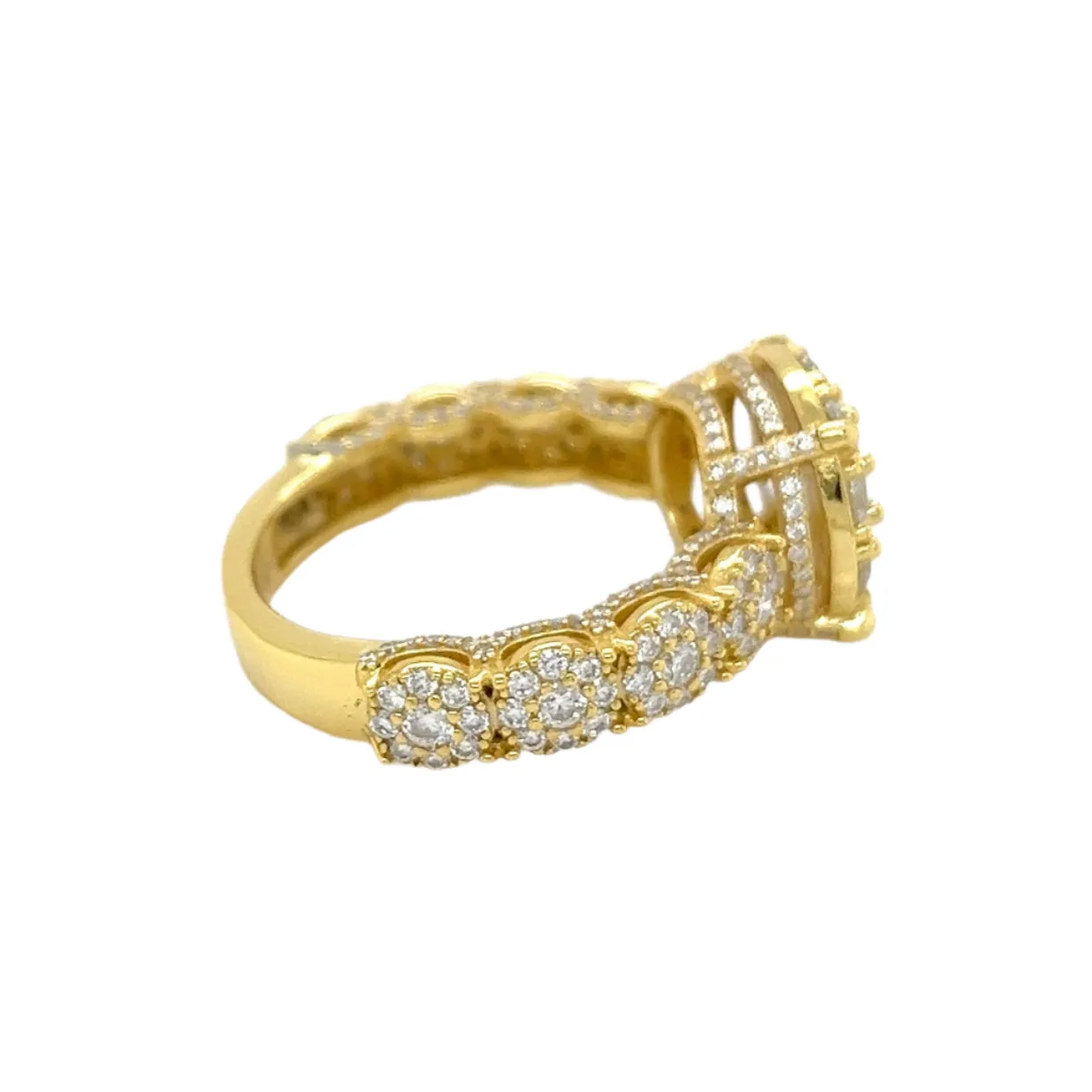 Timeless Halo Engagement Ring with Round Lab-Created Moissanite in Sterling Silver 925 - M103169