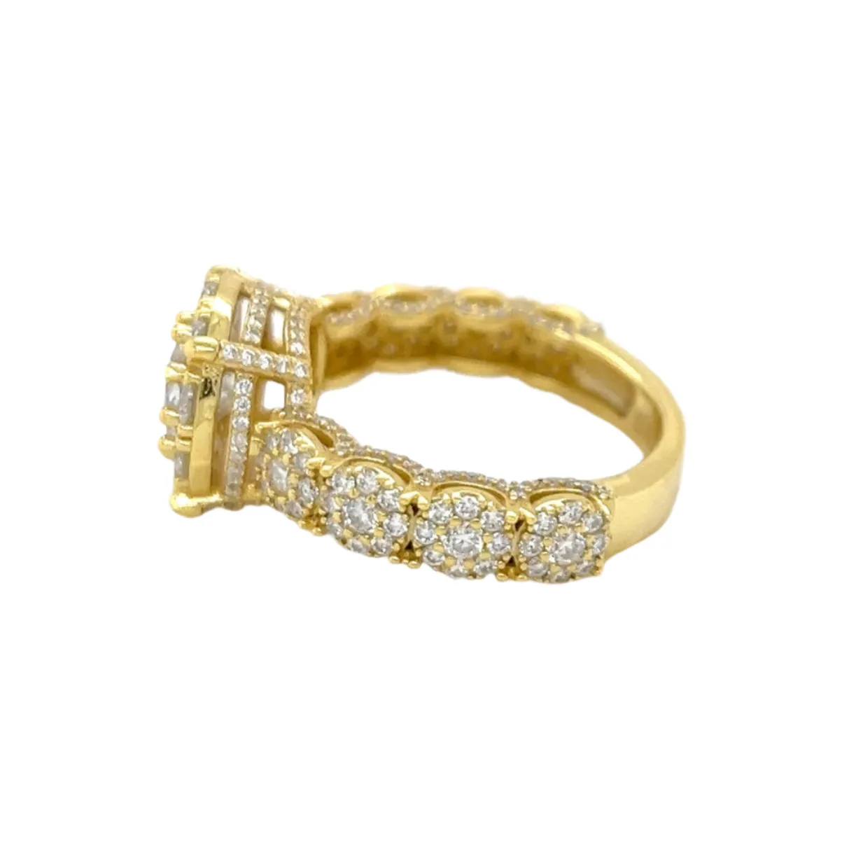 Timeless Halo Engagement Ring with Round Lab-Created Moissanite in Sterling Silver 925 - M103169