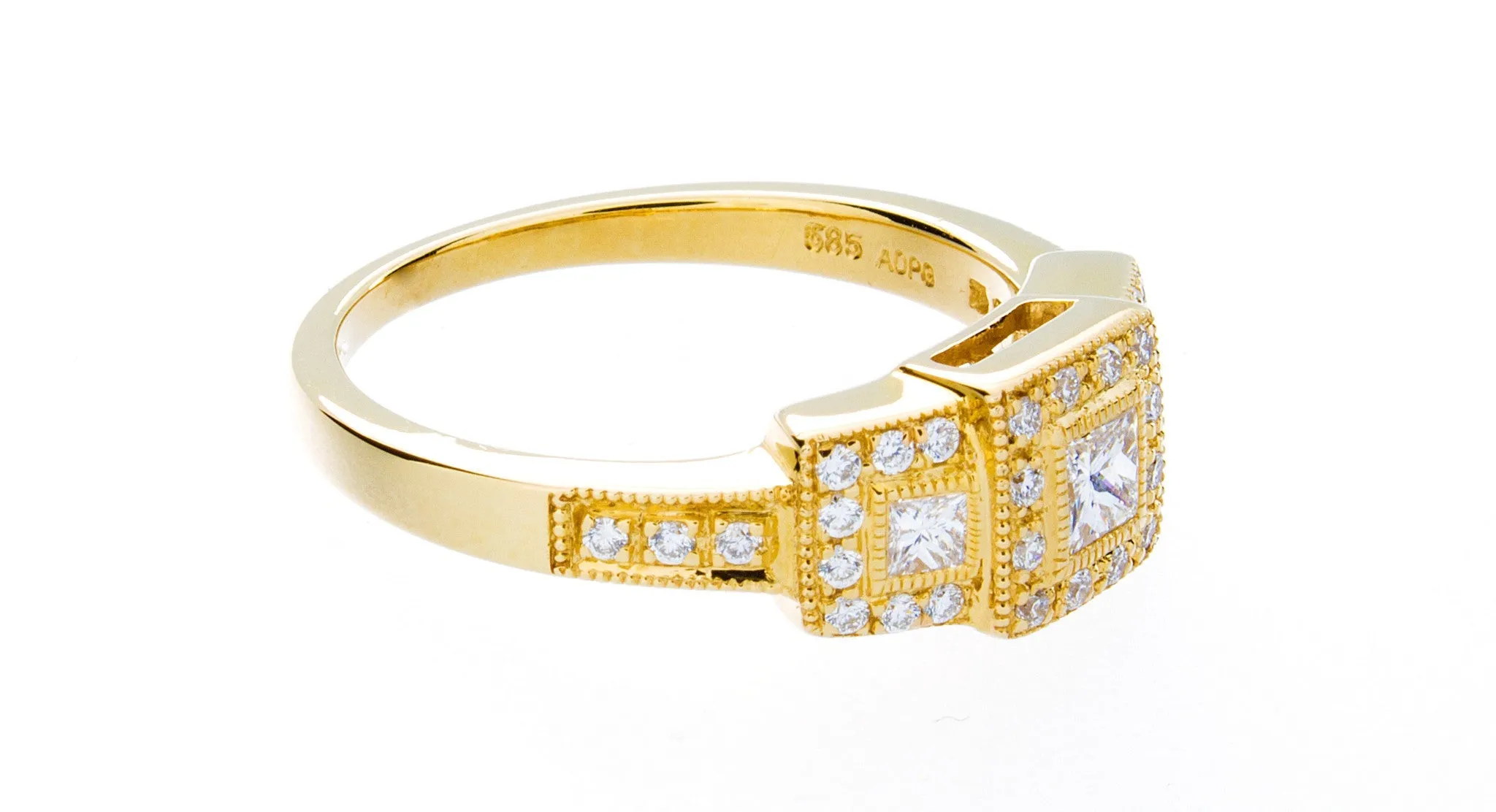 Triple Princess Diamond Ring