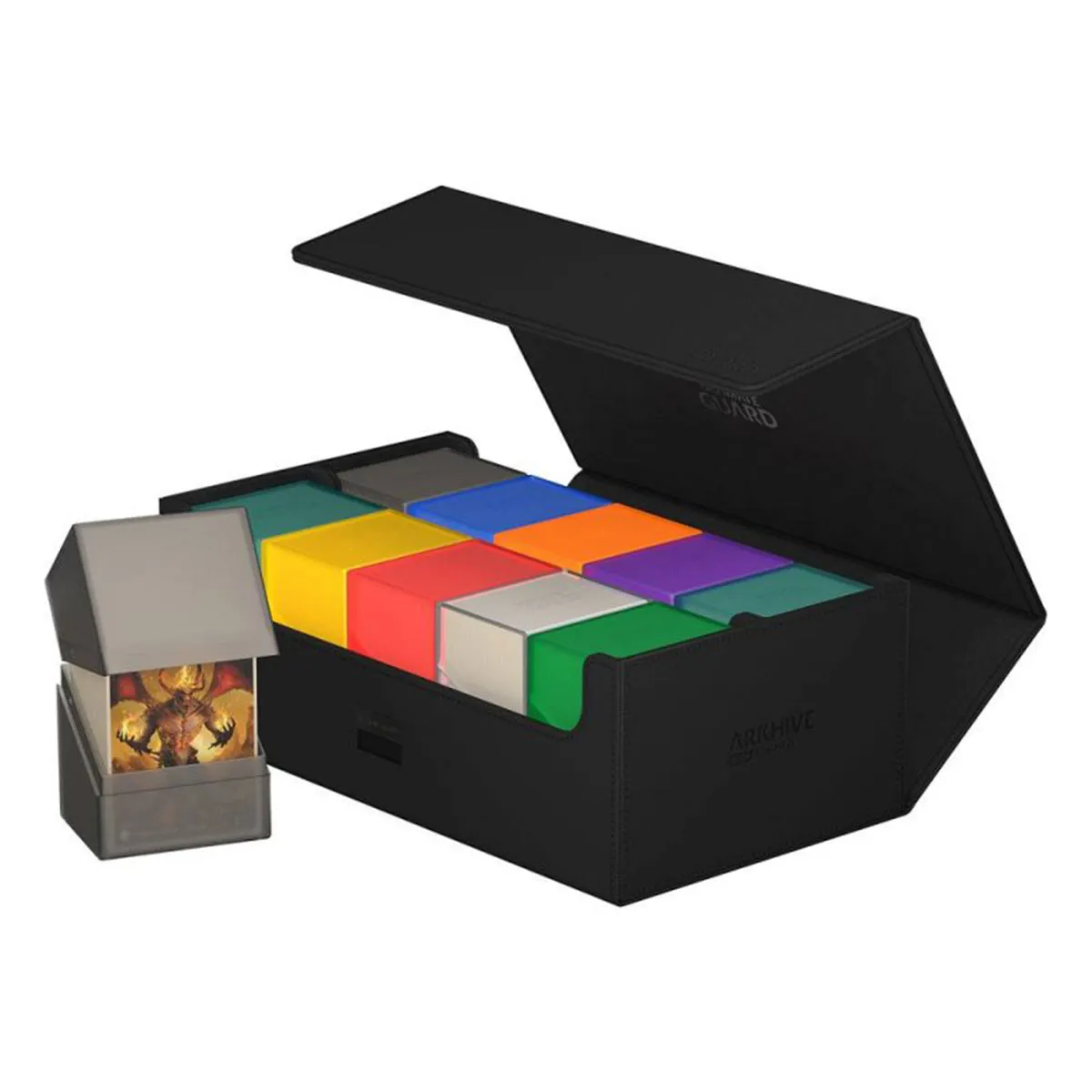 Ultimate Guard Arkhive Flip Case 800  Standard Size XenoSkin Monocolour Black Deck Box
