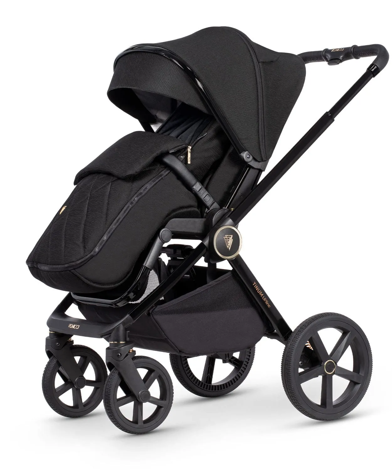 Venicci 2 in 1 Tinum UPLINE Pram - All Black