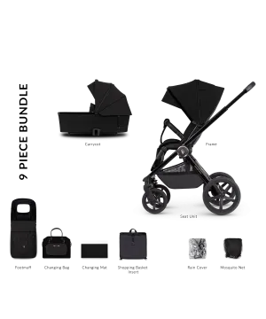 Venicci 2 in 1 Tinum UPLINE Pram - All Black