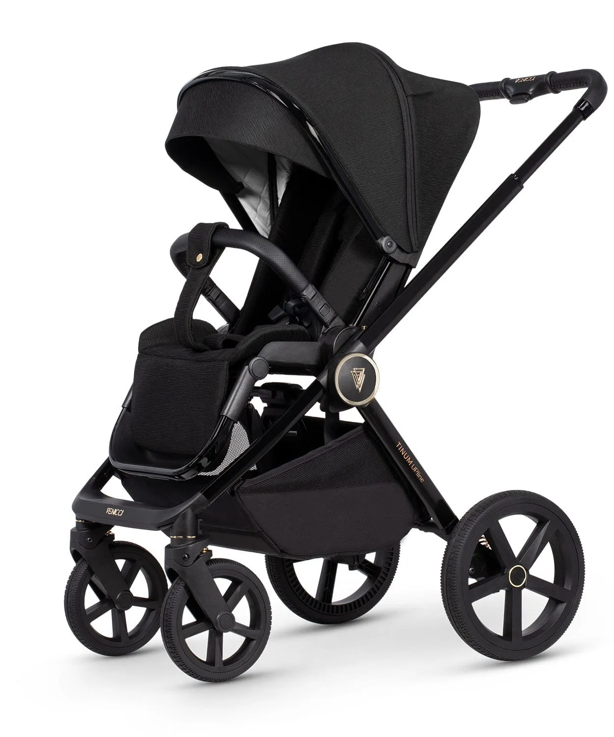 Venicci 2 in 1 Tinum UPLINE Pram - All Black