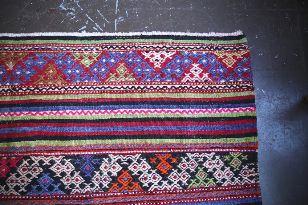 Vintage Aegean Cicim Kilim 5.2ftx8.3ft