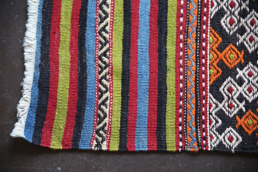 Vintage Aegean Cicim Kilim 5.7ftx10ft