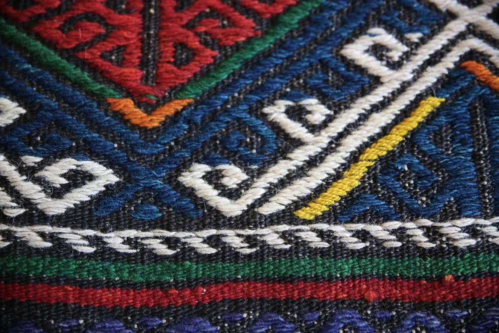 Vintage Aegean Cicim Kilim 6.2ftx8.1ft