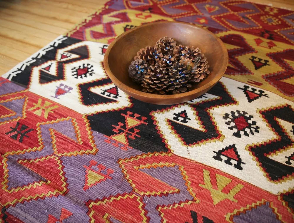 Vintage Afyon Emirdag Kilim 3.11x5.9ft
