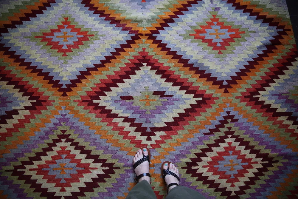 Vintage Antalya Kilim 5.9ftx10ft