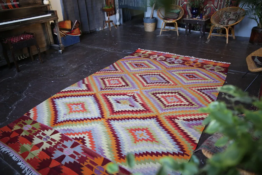 Vintage Antalya Kilim 5.9ftx10ft