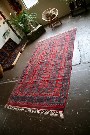 Vintage Balikesir Yuncu Kilim 5x8.9ft