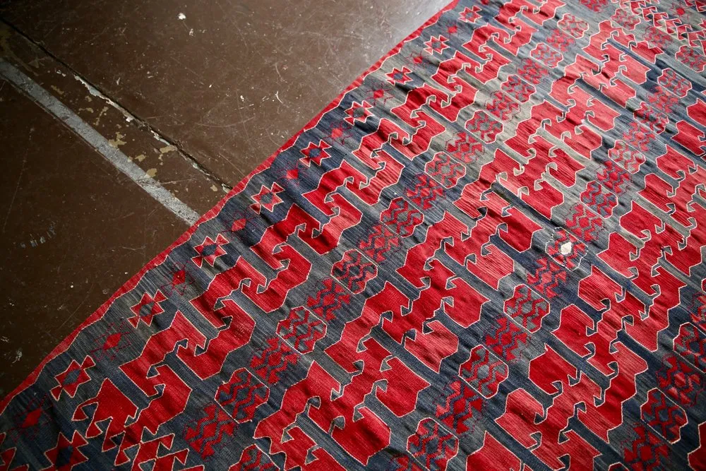 Vintage Balikesir Yuncu Kilim 5x8.9ft