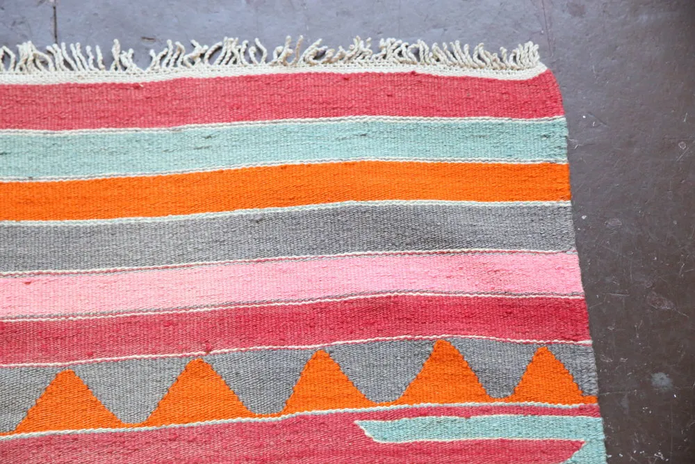 Vintage Bodrum Kilim 4.4ft x 8.3ft