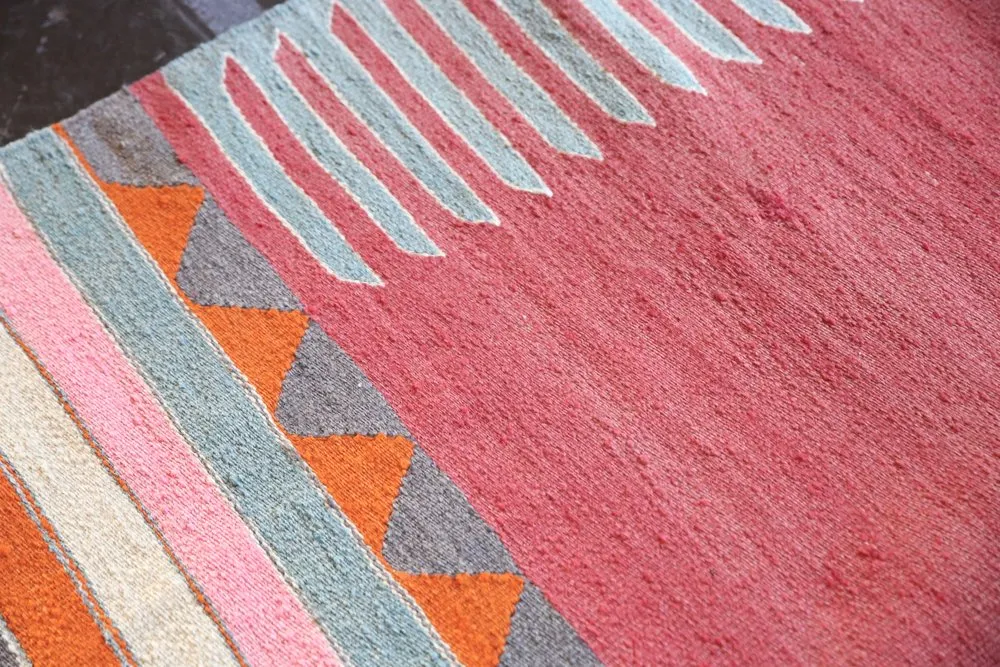 Vintage Bodrum Kilim 4.4ft x 8.3ft