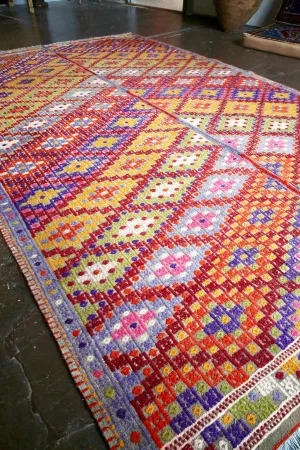 Vintage Denizli Cicim Kilim 5.9ftx8.11ft