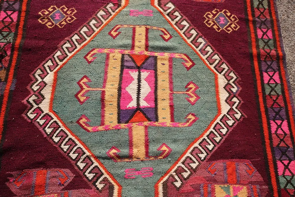 Vintage Kars Kilim 4.11x13.8ft