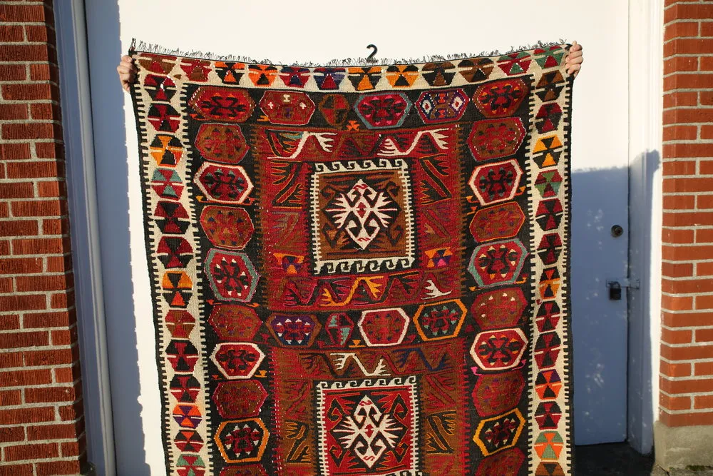 Vintage Maras Kilim 4x6.5ft