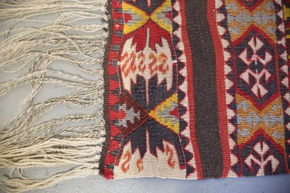 Vintage Maras Kilim Runner 2ft x 10.10ft