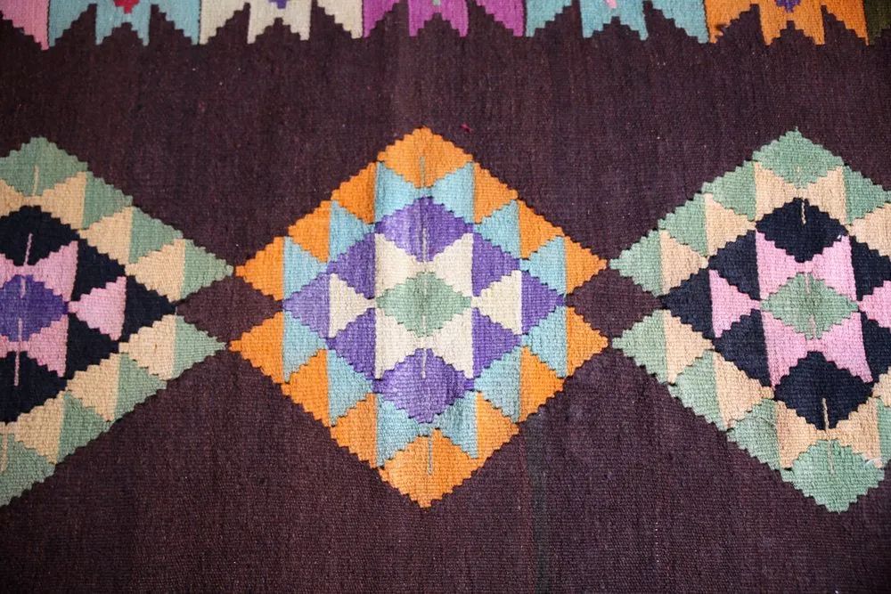 Vintage Milas Bencik Kilim 5.2ftx8.7ft