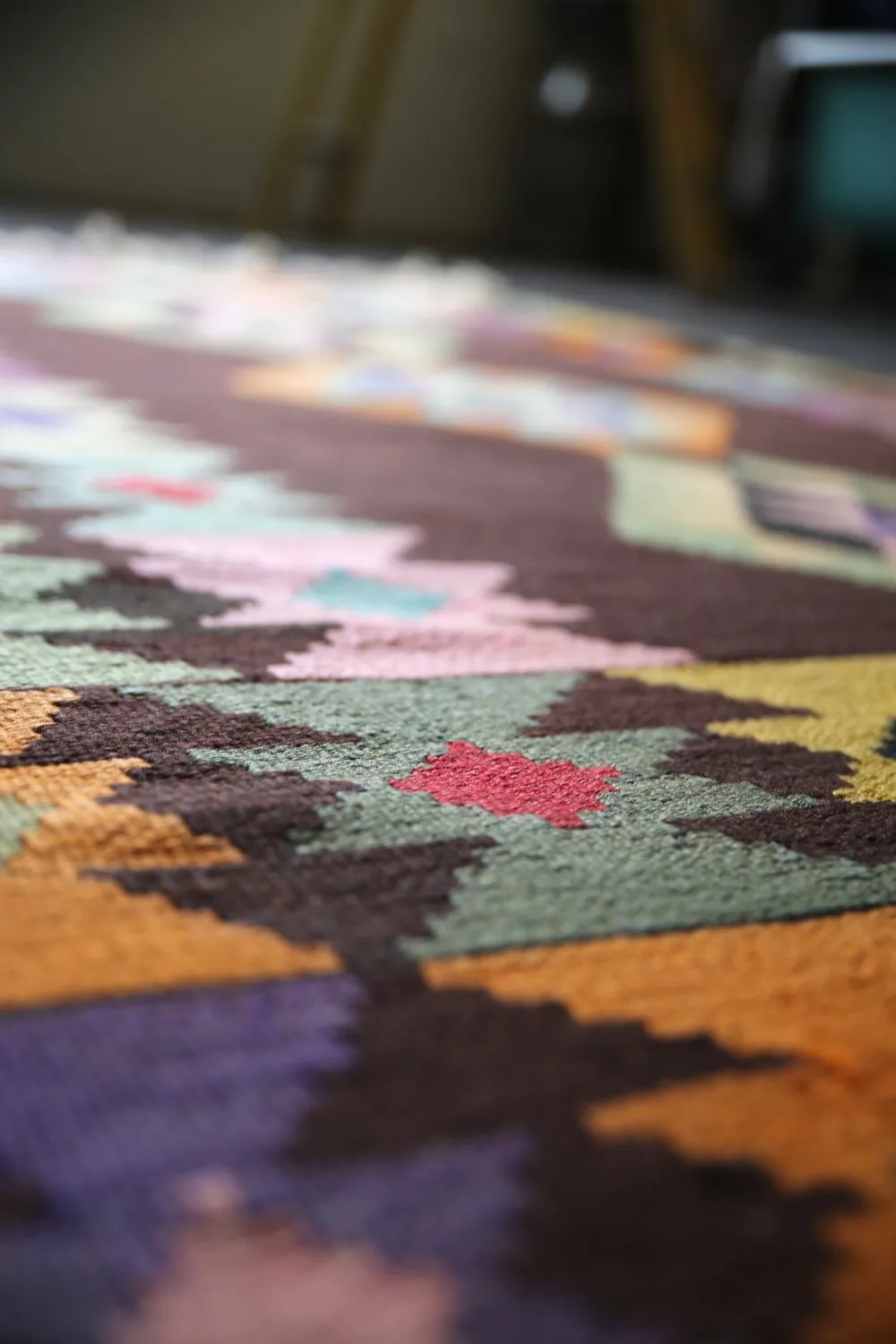 Vintage Milas Bencik Kilim 5.2ftx8.7ft