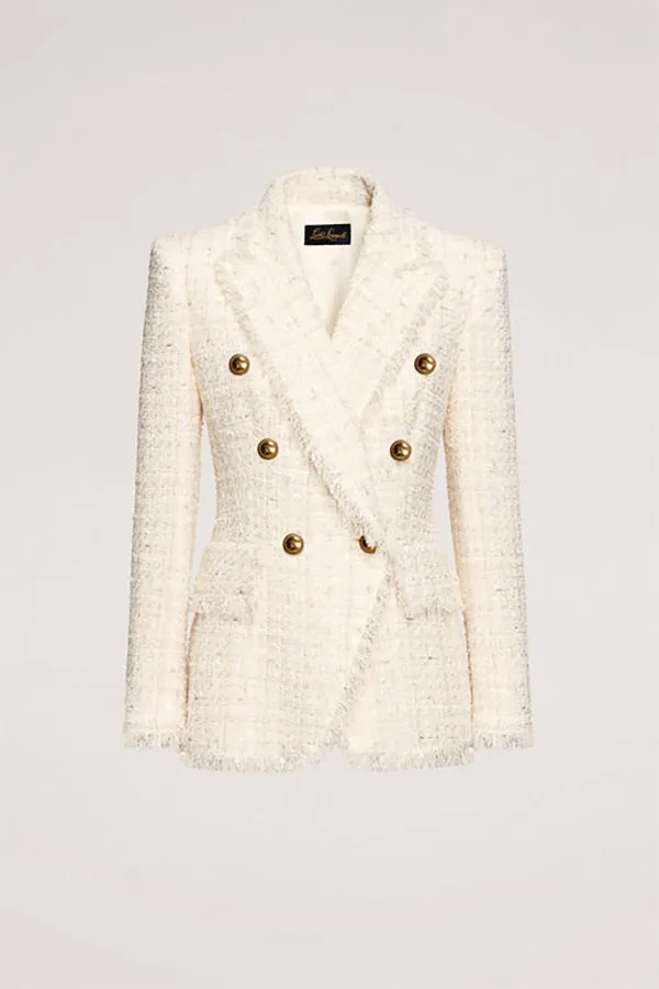 VISALBA CREAM WOVEN JACKET