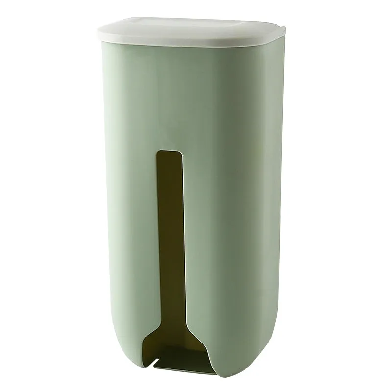 Wall Hanging Kitchen Garbage Bag Storage Box Organizer