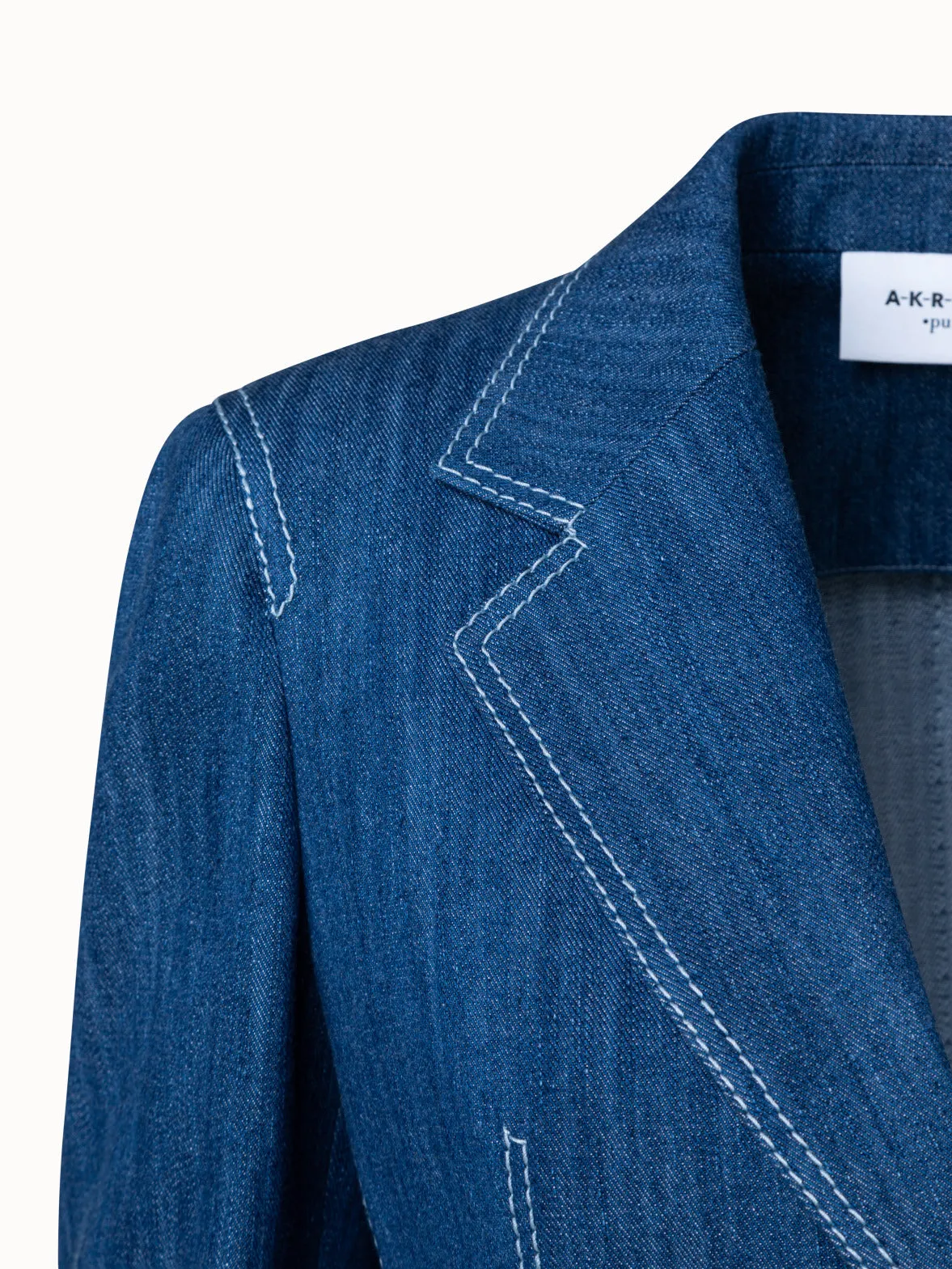 Washed Denim Blazer