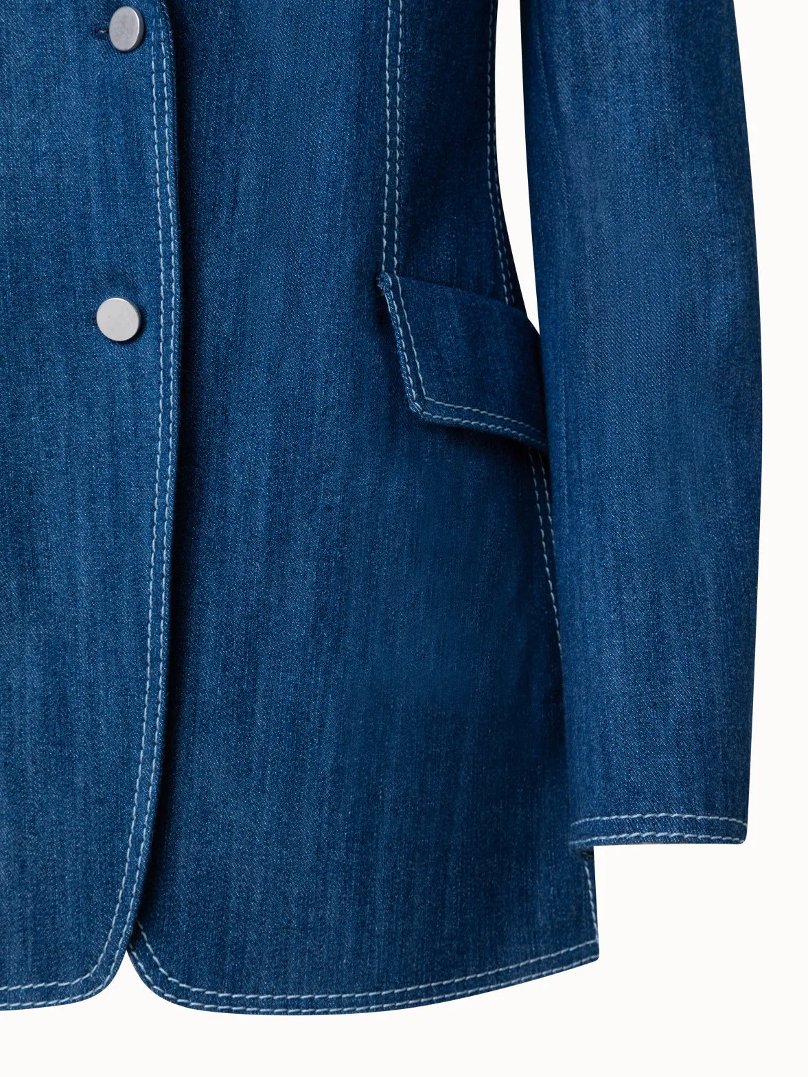 Washed Denim Blazer