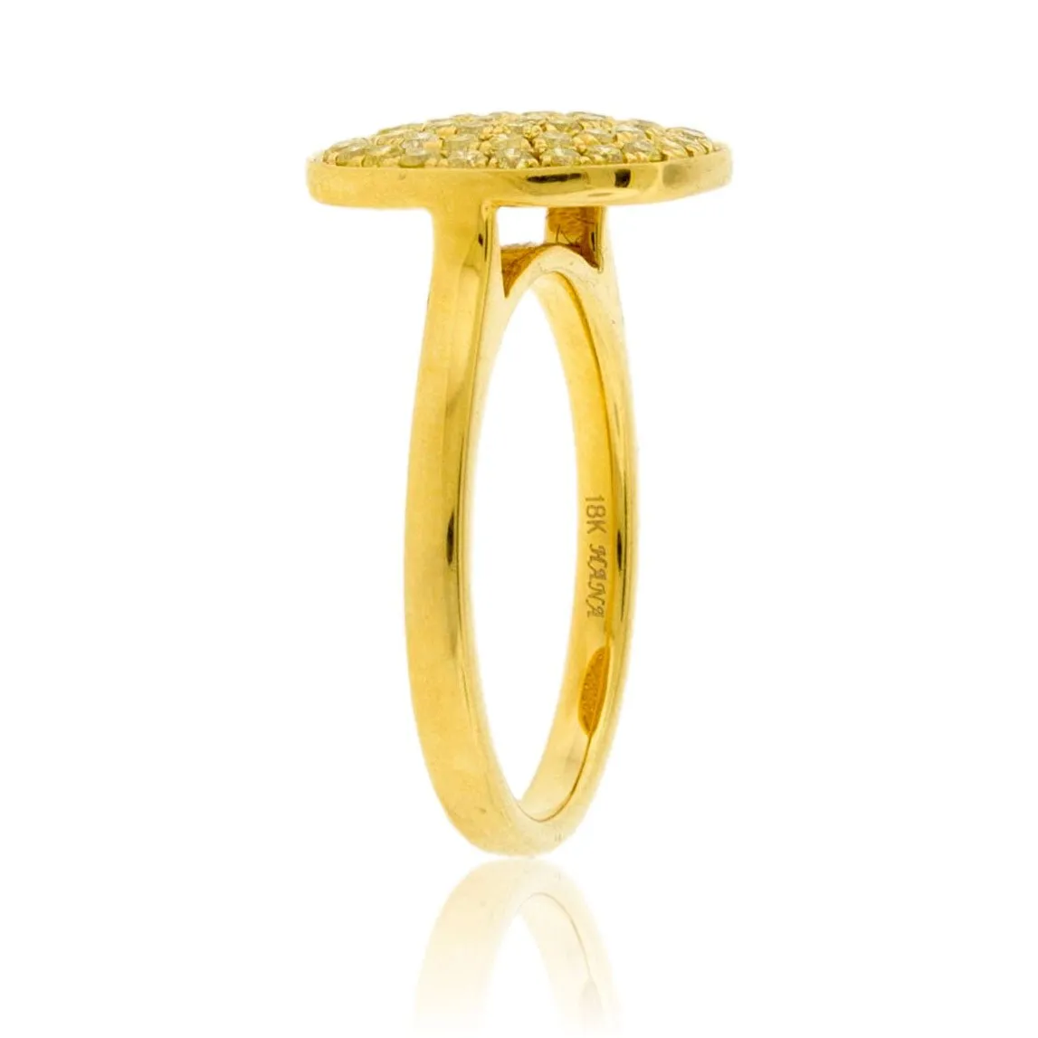 Yellow Diamond Cluster Ring