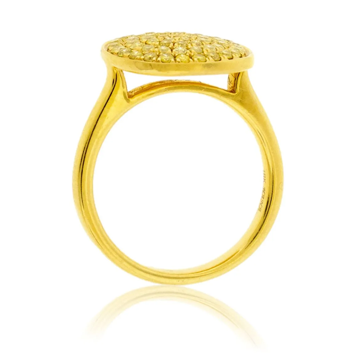 Yellow Diamond Cluster Ring