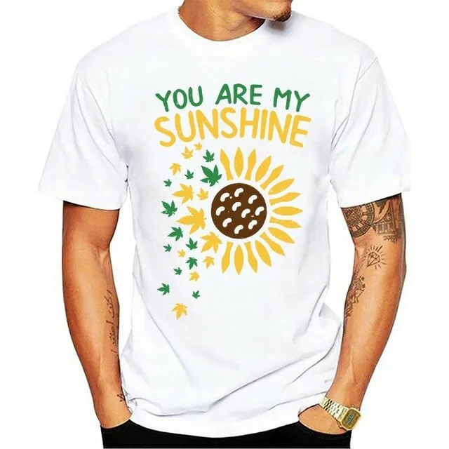 You Are My Sunshine Sunflower Weed Funny 420 Cbd Stoner Gift T-Shirt Cotton Short Sleeve Tee Shirt