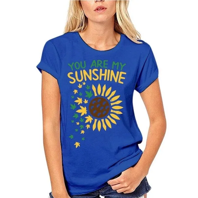 You Are My Sunshine Sunflower Weed Funny 420 Cbd Stoner Gift T-Shirt Cotton Short Sleeve Tee Shirt