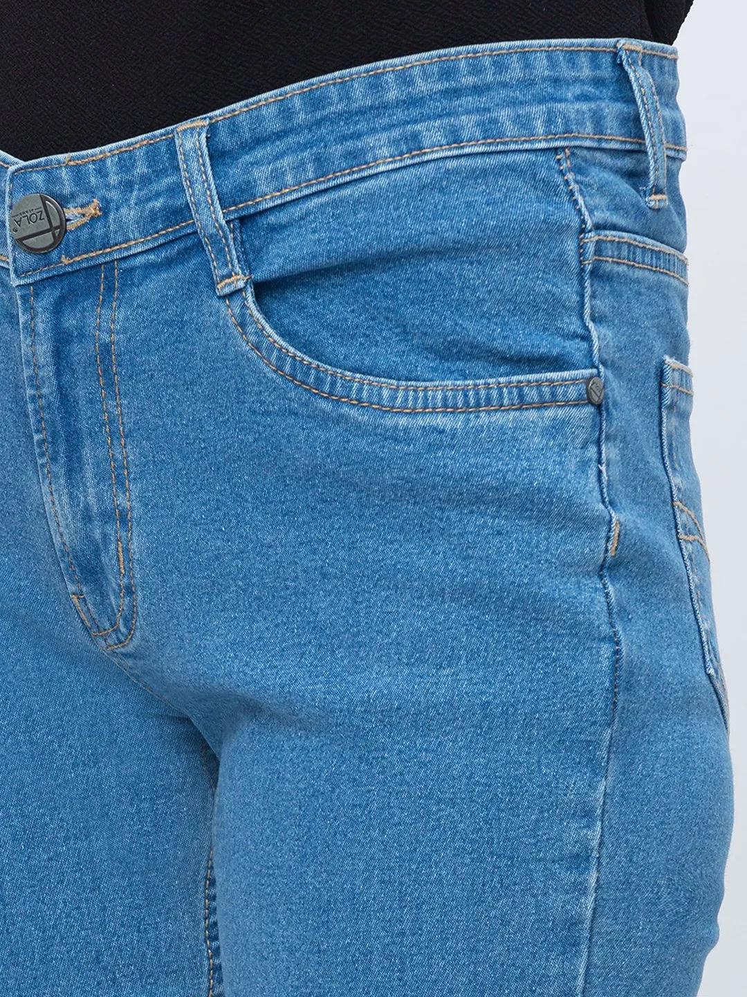 ZOLA Stone Blue Pencil Fit Full Length Denim Jeans For Women