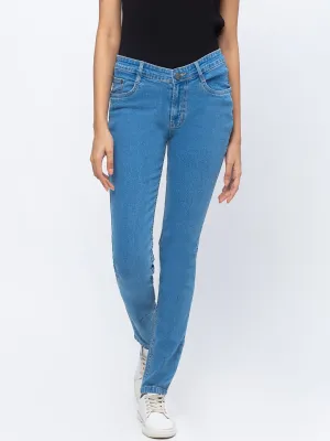 ZOLA Stone Blue Pencil Fit Full Length Denim Jeans For Women